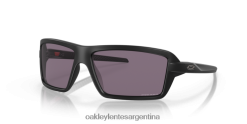 cables 4LDTTV665 lentes prizm gris, montura negra mate Oakley