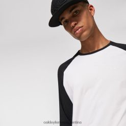camiseta raglán relax 3/4 4LDTTV2469 blanco roto/negro Oakley