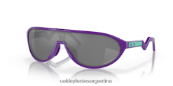 cmdn 4LDTTV1023 Lentes prizm negras, montura violeta eléctrico. Oakley