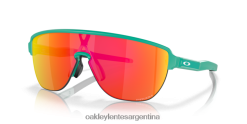 corredor (ajuste de puente bajo) 4LDTTV168 lentes prizm ruby, montura celeste mate Oakley
