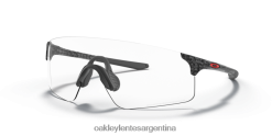 Cuchillas evzero (ajuste de puente bajo) 4LDTTV978 Lentes fotocromáticas de iridio de transparente a negro, montura de fibra de carbono Oakley