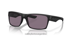 dos caras 4LDTTV689 lentes prizm gris, montura de acero Oakley