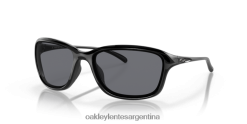 ella es imparable 4LDTTV358 lentes grises, montura negra pulida Oakley