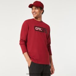 encerrado en la camiseta b1b ls 4LDTTV2372 rojo hierro Oakley
