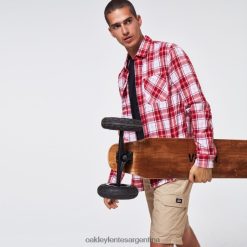 esencial plus lt franela ls 4LDTTV2414 cheque rojo intenso Oakley