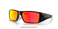 helióstato 4LDTTV759 Lentes Prizm Ruby, montura negra pulida. Oakley