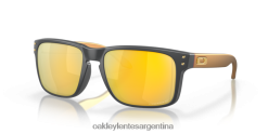 holbrook (ajuste de puente bajo) 4LDTTV797 lentes polarizadas prizm 24k, marco de carbono mate Oakley