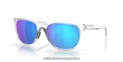 línea guía 4LDTTV1077 lentes polarizadas prizm zafiro, montura transparente pulida Oakley