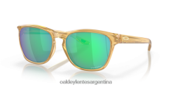 Manorburn descubre la colección 4LDTTV1097 lentes prizm jade, montura curry claro transparente Oakley