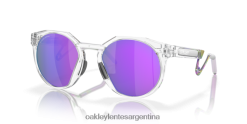 metal hstn 4LDTTV880 lentes prizm violeta, montura transparente mate Oakley