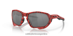 plazma (ajuste de puente bajo) tigre rojo 4LDTTV593 lentes prizm negras, montura tigre roja Oakley