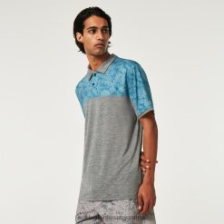 polo bloque de arena 4LDTTV2185 aurora azul Oakley