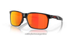portal x 4LDTTV341 Lentes polarizadas Prizm Ruby, montura negra pulida. Oakley