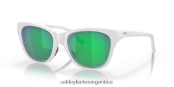 resistir 4LDTTV915 Lentes de iridio jade, montura blanca pulida. Oakley
