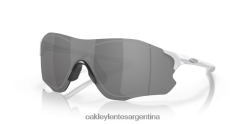 ruta evzero (ajuste de puente bajo) 4LDTTV886 lentes pizarra iridio, montura blanco perla Oakley