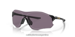 ruta evzero (ajuste de puente bajo) 4LDTTV890 lentes gris prizm, montura negra pulida Oakley
