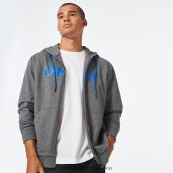 sudadera con capucha y cierre completo de peluche 4LDTTV2505 nuevo gris atlético/ozono Oakley