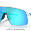 sutro lite 4LDTTV229 lentes prizm zafiro, montura blanca mate Oakley